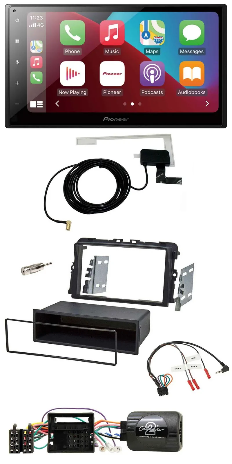 Pioneer USB Bluetooth DAB Lenkrad 2DIN Autoradio für Opel Vivaro 2011-2015