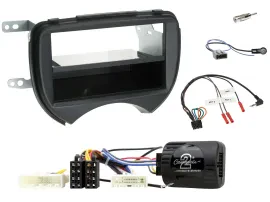 Einbauset Lenkradadapter DIN Autoradio für Nissan Micra 10-13 Telefontasten schw
