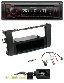 Kenwood Lenkrad CD USB Bluetooth DAB Autoradio für Toyota Auris 2007-2011 schwar
