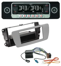 Dietz USB DAB MP3 Bluetooth Autoradio für Seat Ibiza (ab 08) - dublingrau