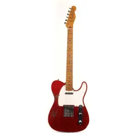 Электрогитара Fender Custom Shop 1963 Telecaster Mahogany Heavy Relic Crimson Transparent