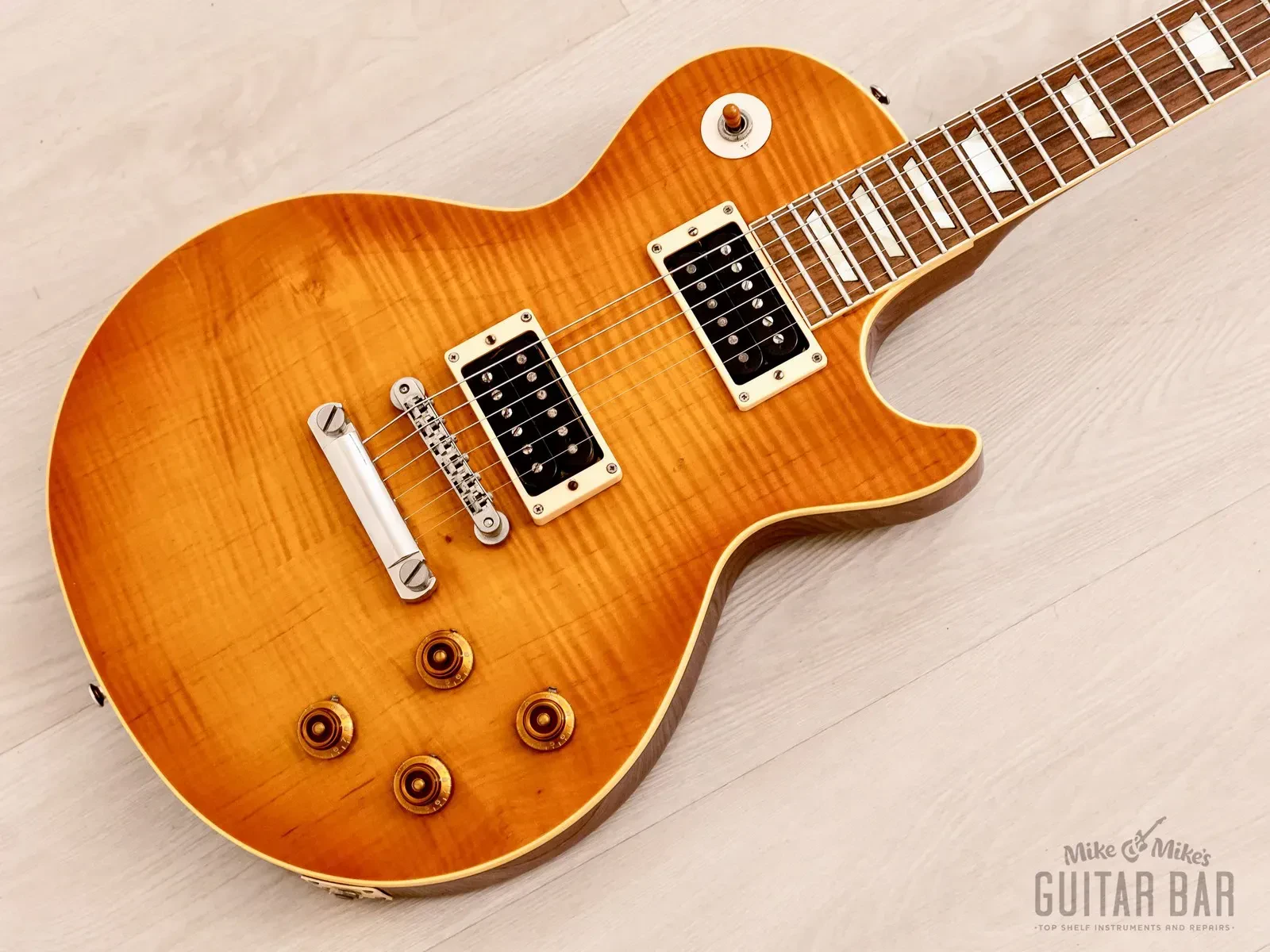 1990 Greco EG-1000D Flame Top w/ USA Seymour Duncan PAFs, Japan Fujigen