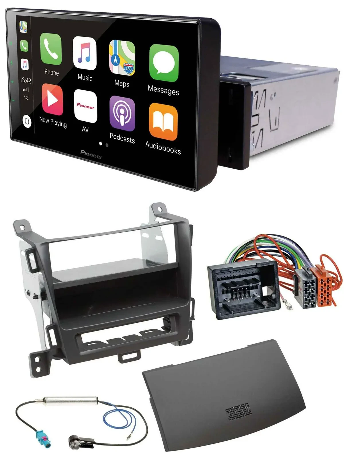 Pioneer Bluetooth MP3 DAB USB Autoradio für Opel Zafira Tourer ab 12 jet black