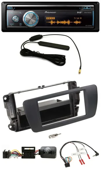 Pioneer CD USB Bluetooth DAB Lenkrad Autoradio für Seat Ibiza nitschwarz