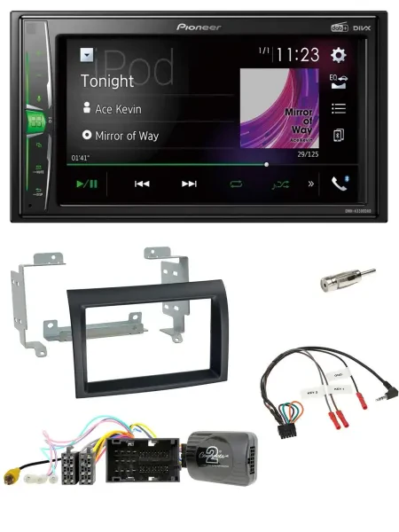 Pioneer 2DIN Lenkrad DAB USB Bluetooth Autoradio für Citroen Jumper ab 14 schwar