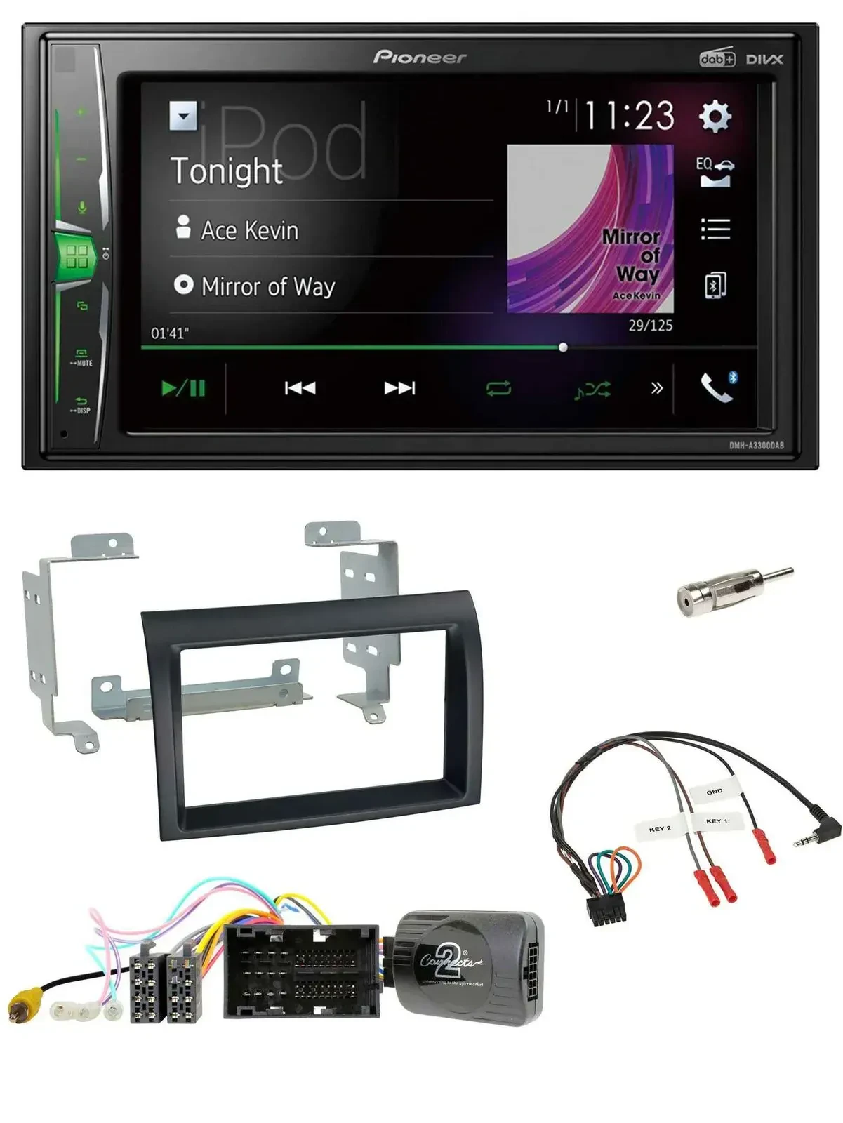Автомагнитола Pioneer для Citroen Jumper (с 2014) 2DIN, DAB, USB, Bluetooth, черный