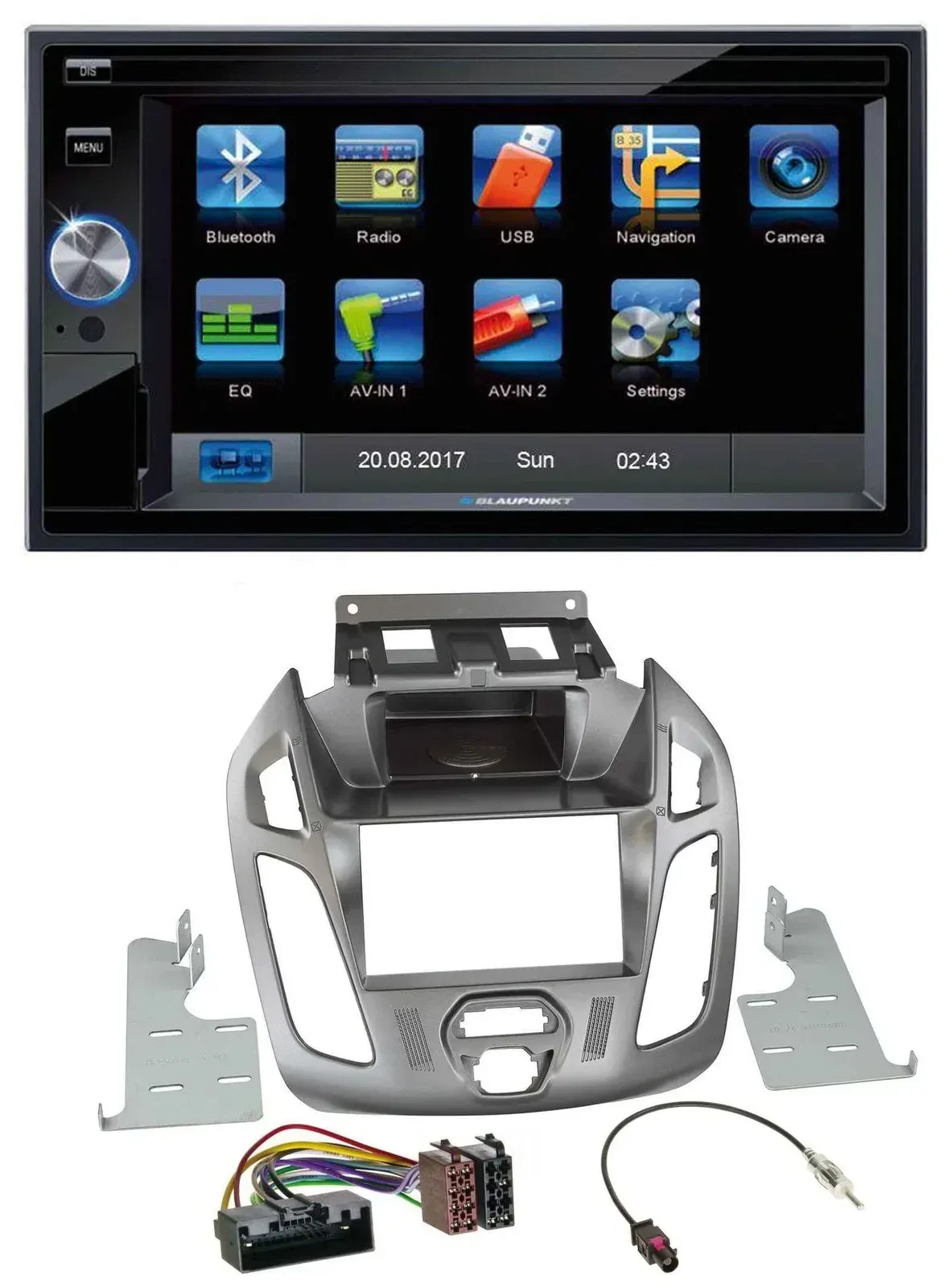 Blaupunkt SD Bluetooth 2DIN MP3 USB AUX Autoradio für Ford Transit 2013-2018 ohn