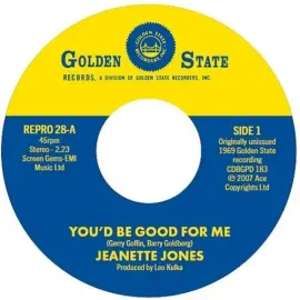 Виниловая пластинка Jones,Jeanette - You'd Be Good For Me / Cut Loose [New 7" Vinyl] UK - Import