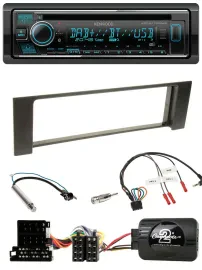 Kenwood Lenkrad Bluetooth DAB USB CD Autoradio für Audi A4 2000-2004 ISO