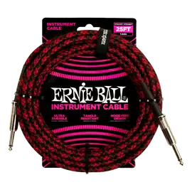 Инструментальный кабель Ernie Ball 6398 7.5 Braided Red Black