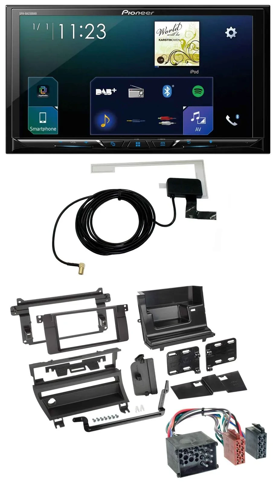 Автомагнитола Pioneer 2DIN, DAB, USB, MP3, Bluetooth для BMW 3 Series (1999–2002)