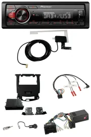 Автомагнитола для Chevrolet Cruze (с 2016) Pioneer 1DIN MP3 DAB USB, поддержка кнопок на руле, черный (piano black)