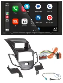 Автомагнитола JBL 2-DIN MP3 DAB Bluetooth USB для Ford Fiesta 2008–2010, черный