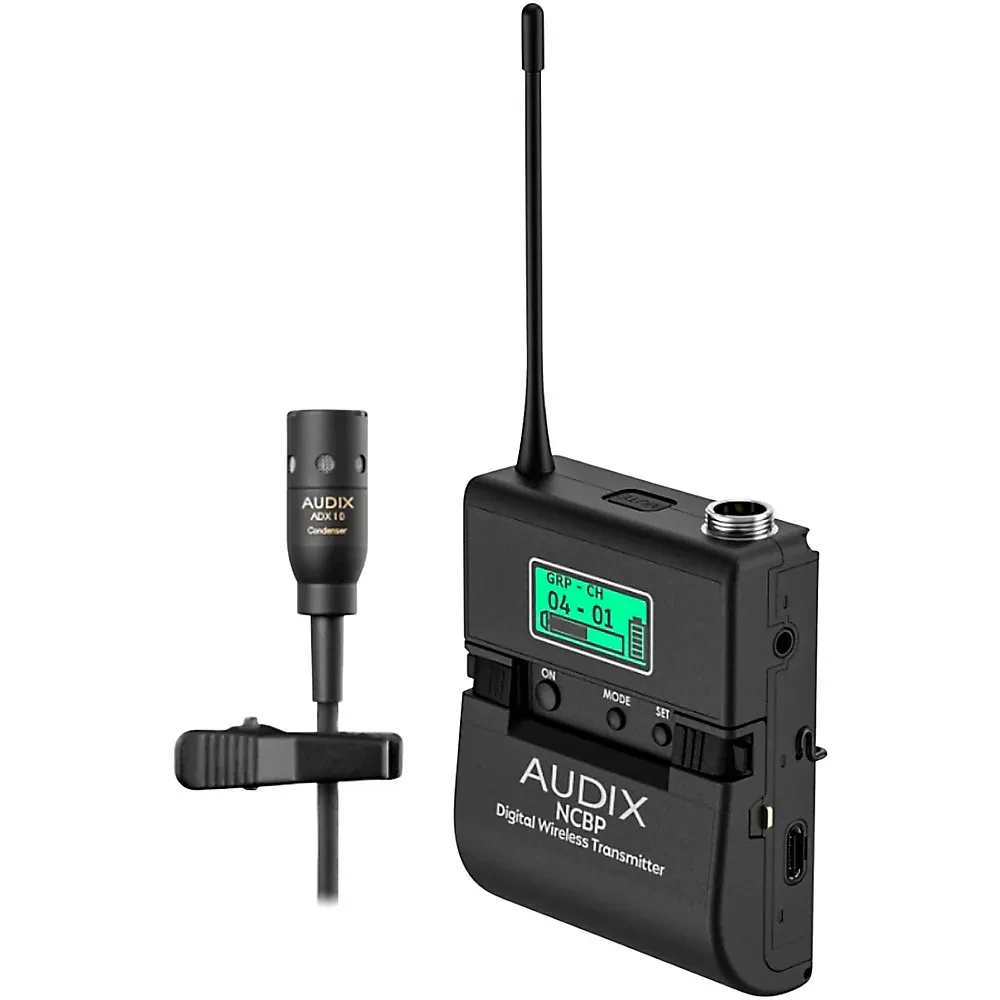Микрофонная радиосистема Audix Novacore NCBPADX10 с петличным микрофоном ADX10, цифровая, UHF 494–542 МГц, AES-256, 24-bit, до 16 ч, чёрный