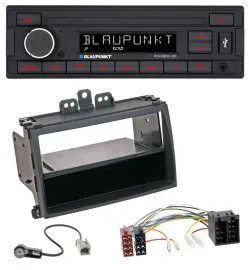 Blaupunkt MP3 AUX USB 1DIN Autoradio für Hyundai i20 08-11 Rubber-Touch Ablagefa
