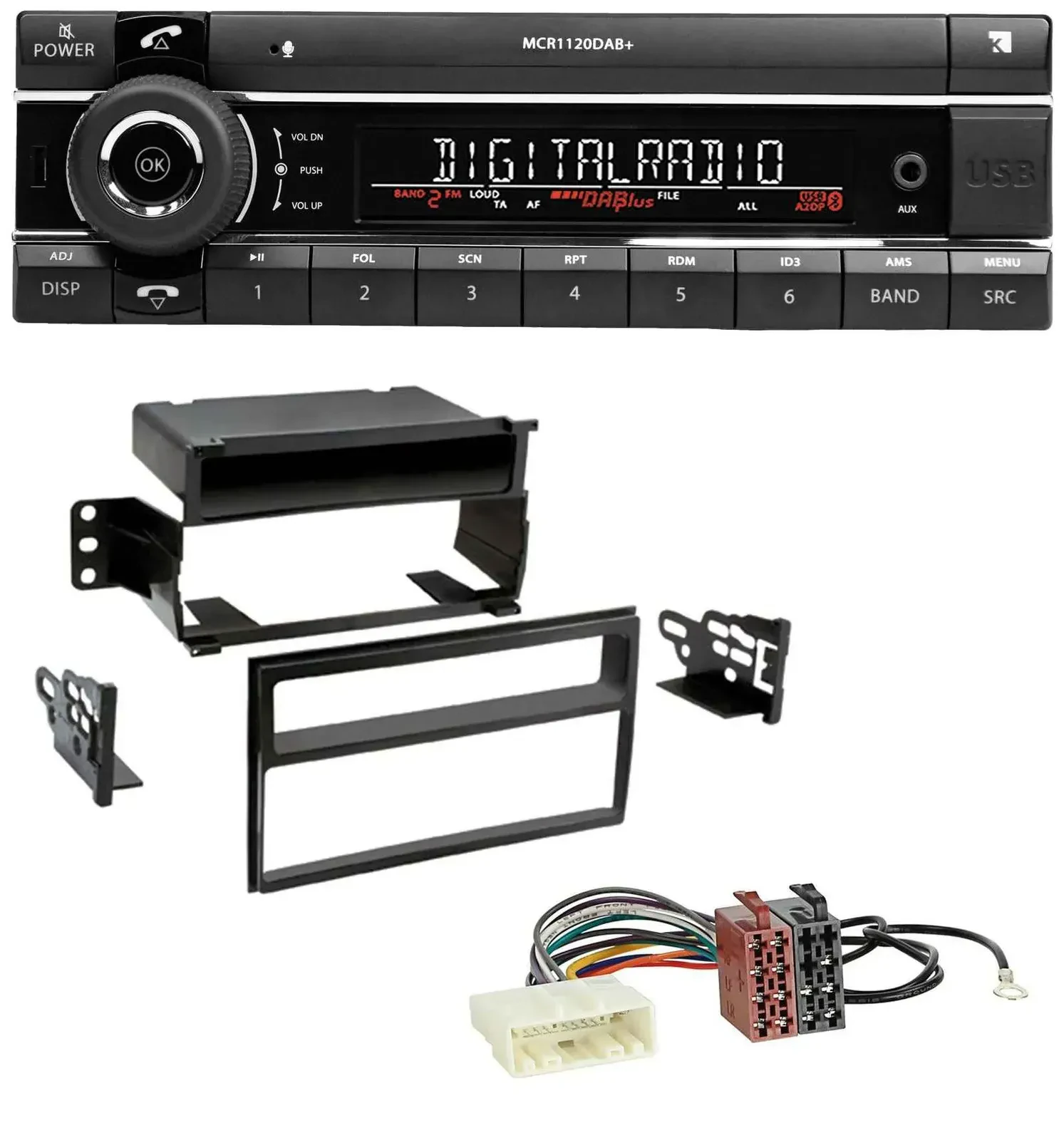 Kienzle Bluetooth MP3 USB DAB Autoradio für Nissan Versa / Tiida (ab 2007)