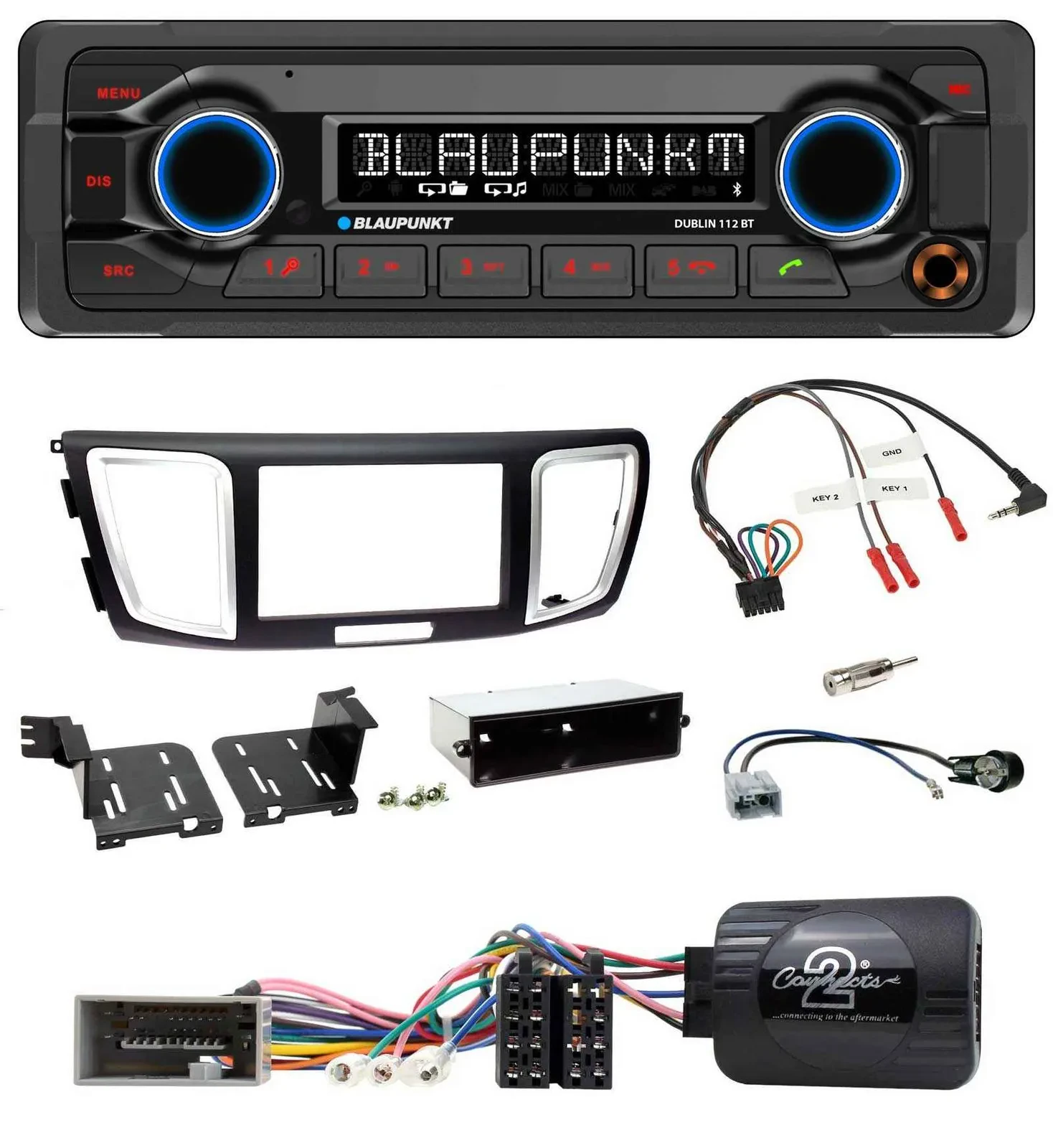 Blaupunkt MP3 Bluetooth USB Lenkrad Autoradio für Honda Accord 2013-2015