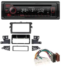 Kenwood MP3 CD USB Bluetooth DAB Autoradio für Toyota Corolla 2009-2012 silber