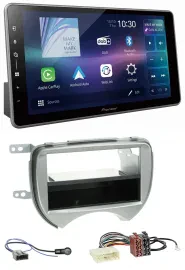 Pioneer Bluetooth USB DAB MP3 Autoradio für Nissan Micra (10-13 K13) silber