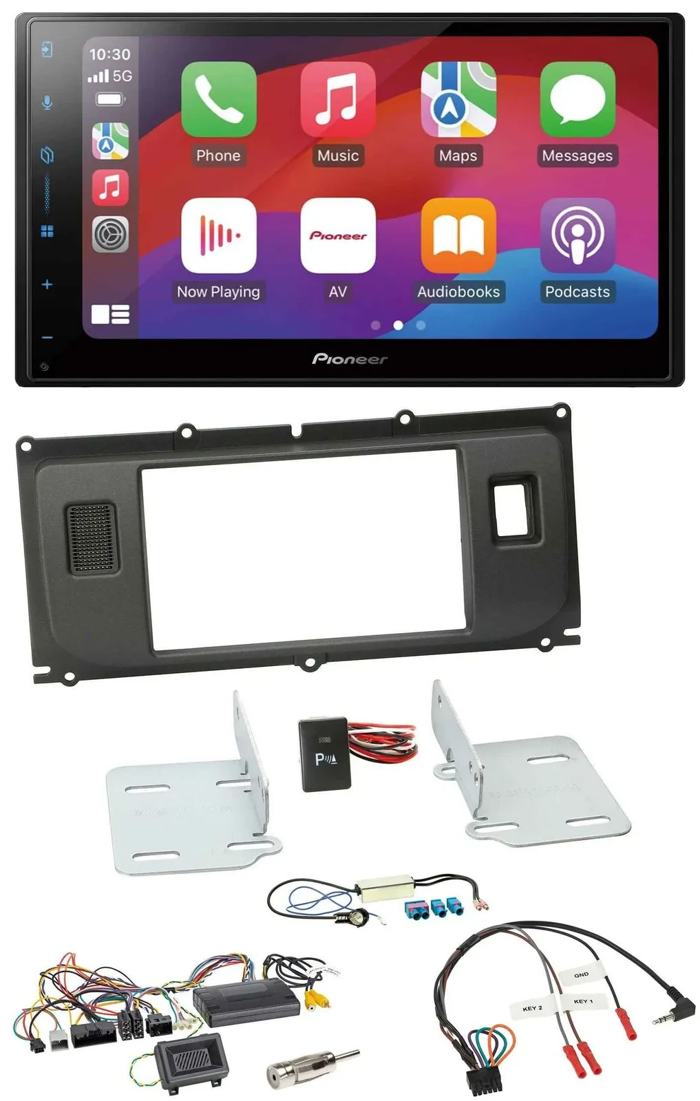 Автомагнитола Pioneer 2DIN, DAB, USB, Bluetooth, поддержка кнопок на руле, для Land Rover Evoque 2011–2013