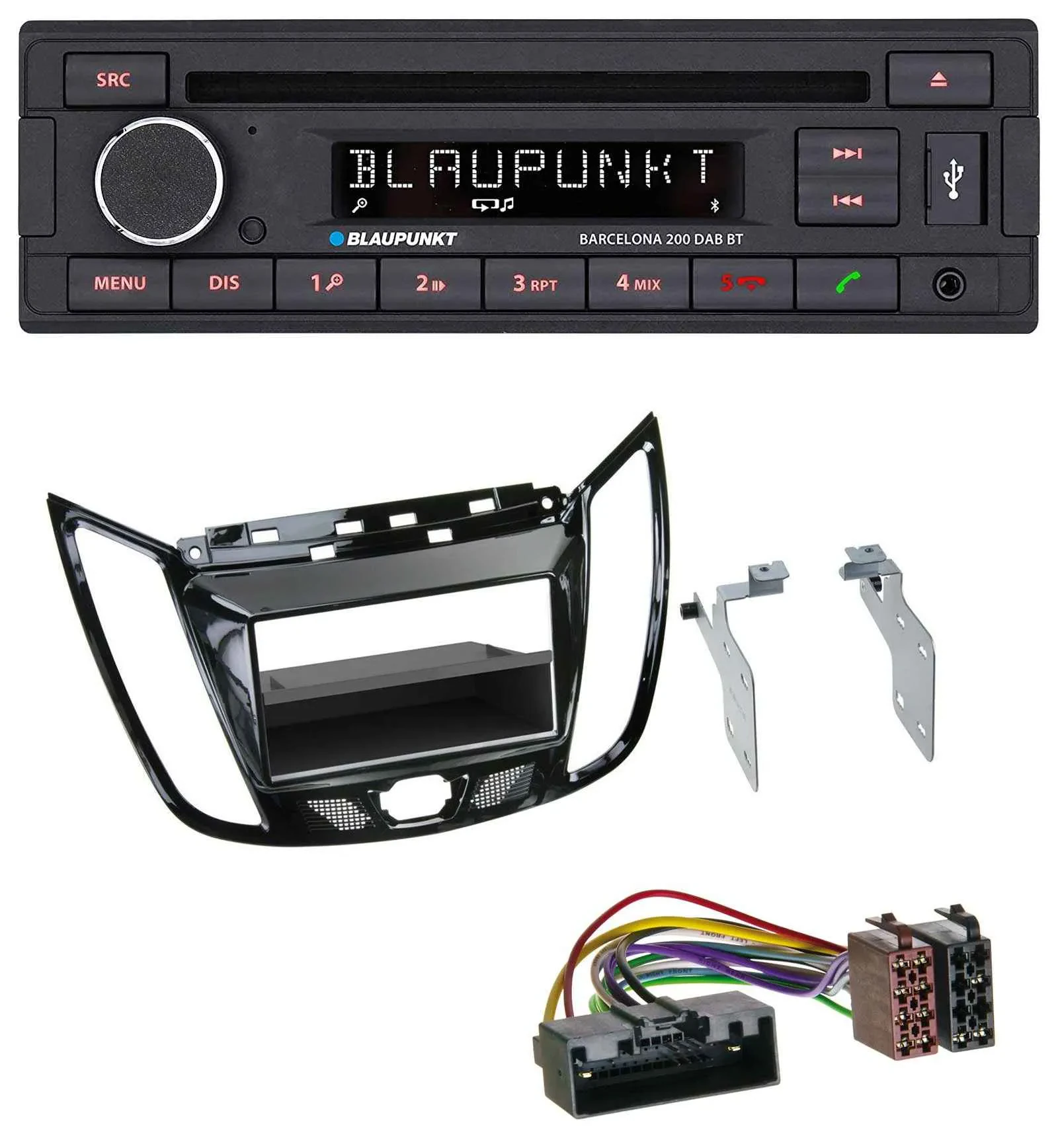 Blaupunkt USB DAB CD Bluetooth MP3 Autoradio für Ford C-Max Kuga Klavierlack sch