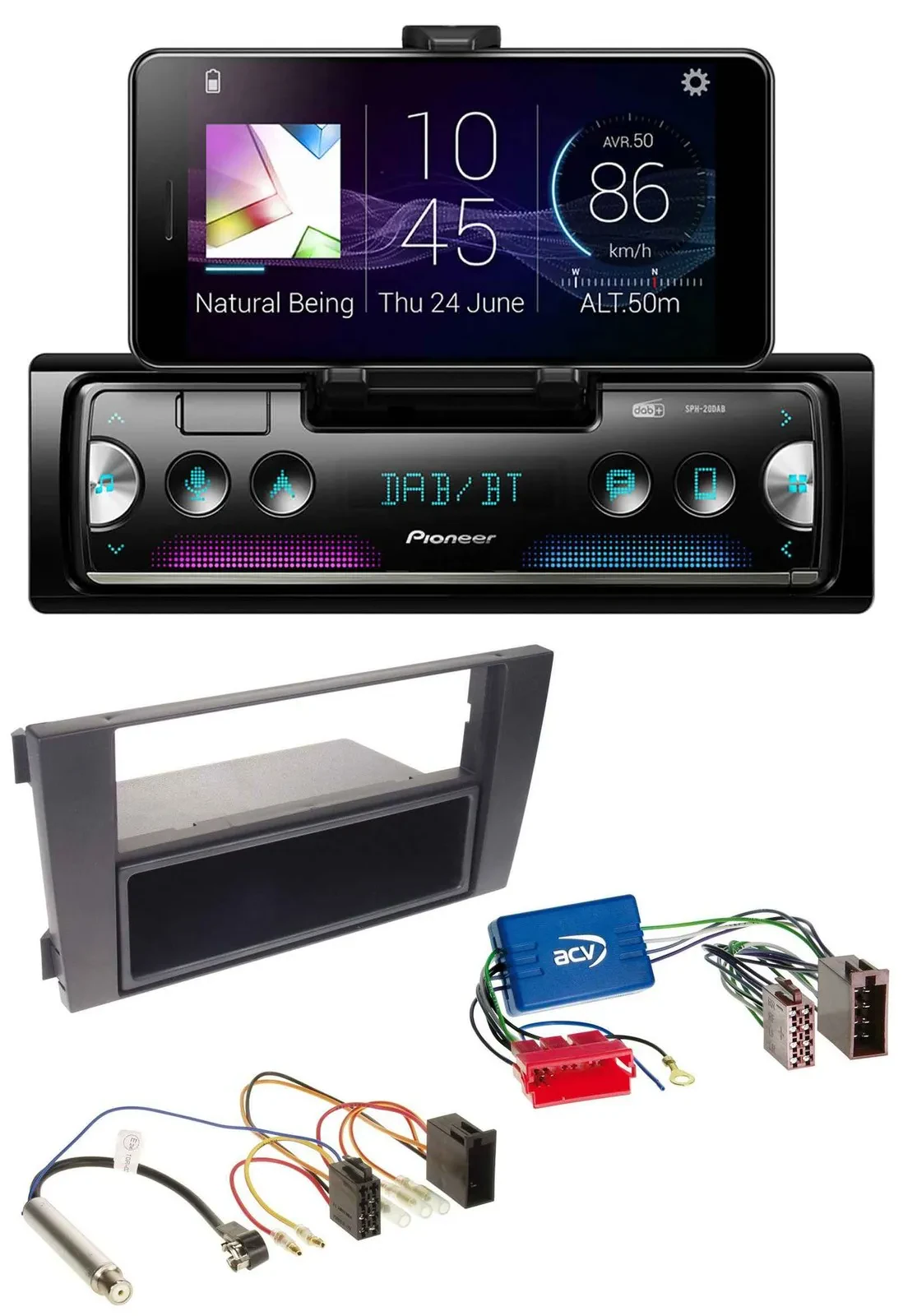 Автомагнитола для Audi A6 C5 (2001–2005) Symphony Pioneer USB, MP3, Bluetooth, DAB