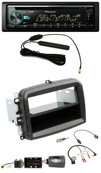Pioneer CD MP3 Lenkrad DAB USB Autoradio für Fiat 500 L (ab 2012)