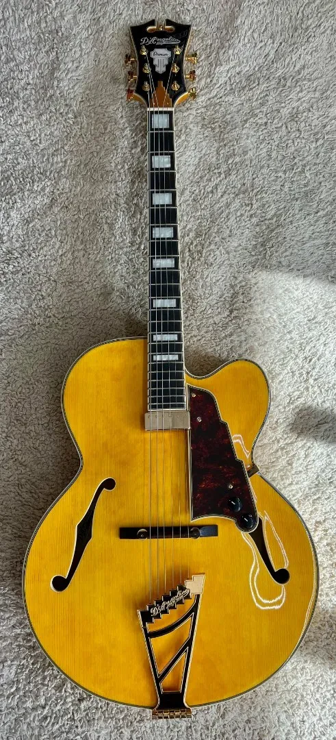 Б/У Электрогитара полуакустическая D'Angelico Premier EXL-1 hollow body глянцевый медовый блонд с чехлом