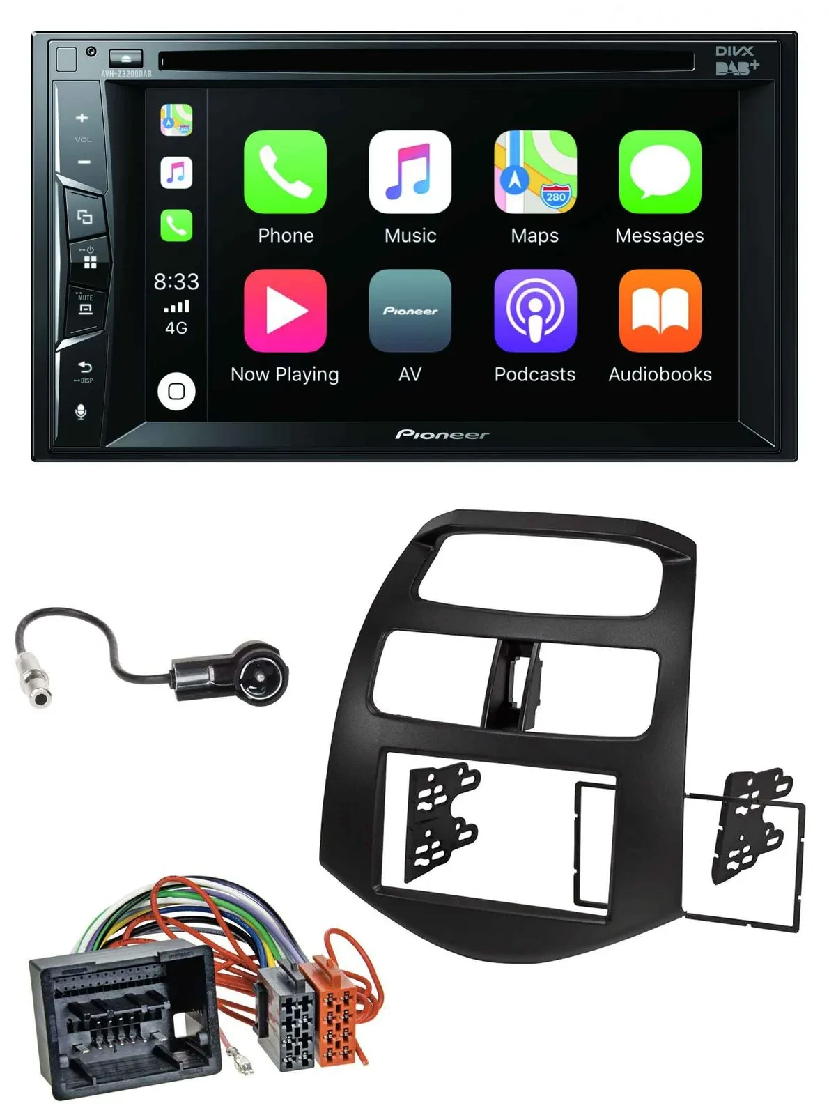 Автомагнитола для Chevrolet Spark (с 2013) Pioneer 2DIN MP3 USB DVD Bluetooth DAB