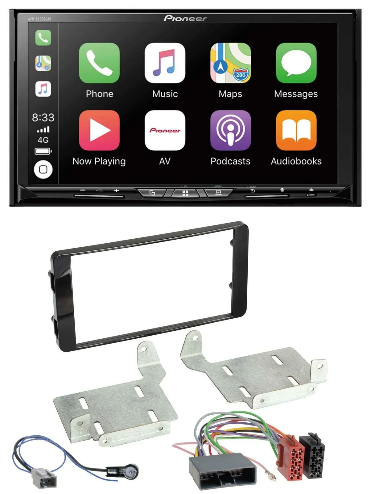 Pioneer 2DIN MP3 USB DAB DVD Bluetooth Autoradio für Mitsubishi ASX (ab 2015)