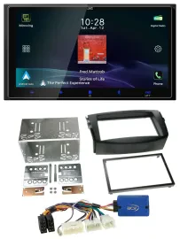 Автомагнитола для Toyota RAV4 JVC 2-DIN, DAB, Bluetooth, USB, MP3 (2011–2013, 28-pin)
