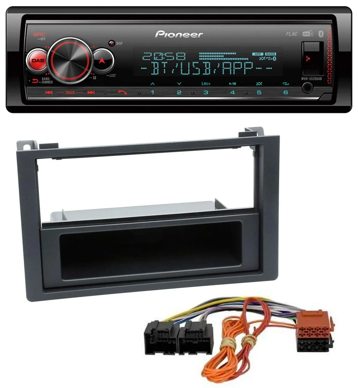 Pioneer Bluetooth USB MP3 DAB Autoradio für Saab 9.3 (ab 2006)