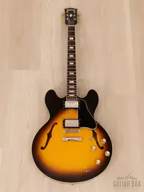 Полуакустическая электрогитара Epiphone '63 ES-335 Dot Vintage Sunburst Pre-Elitist Japan 2001 w/Case