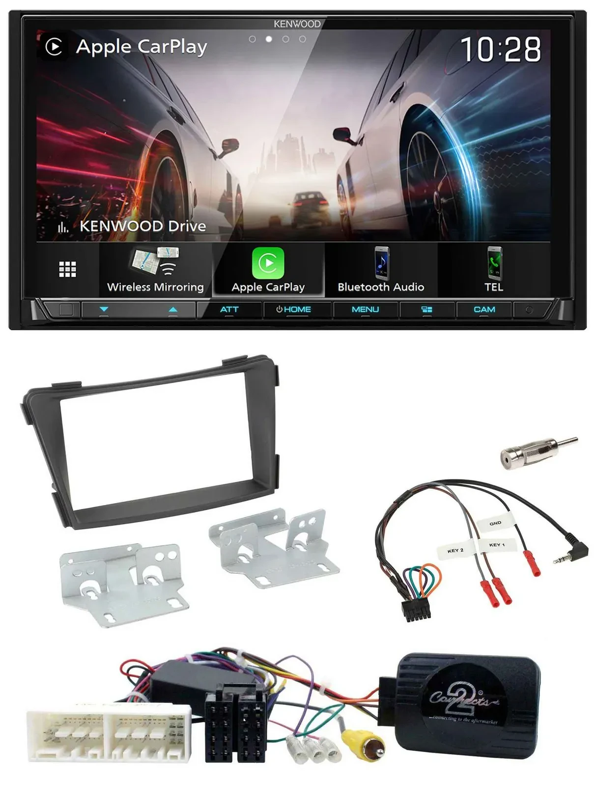 Автомагнитола для Hyundai i40 VF (с 2016) Kenwood 2DIN USB DAB Bluetooth черная