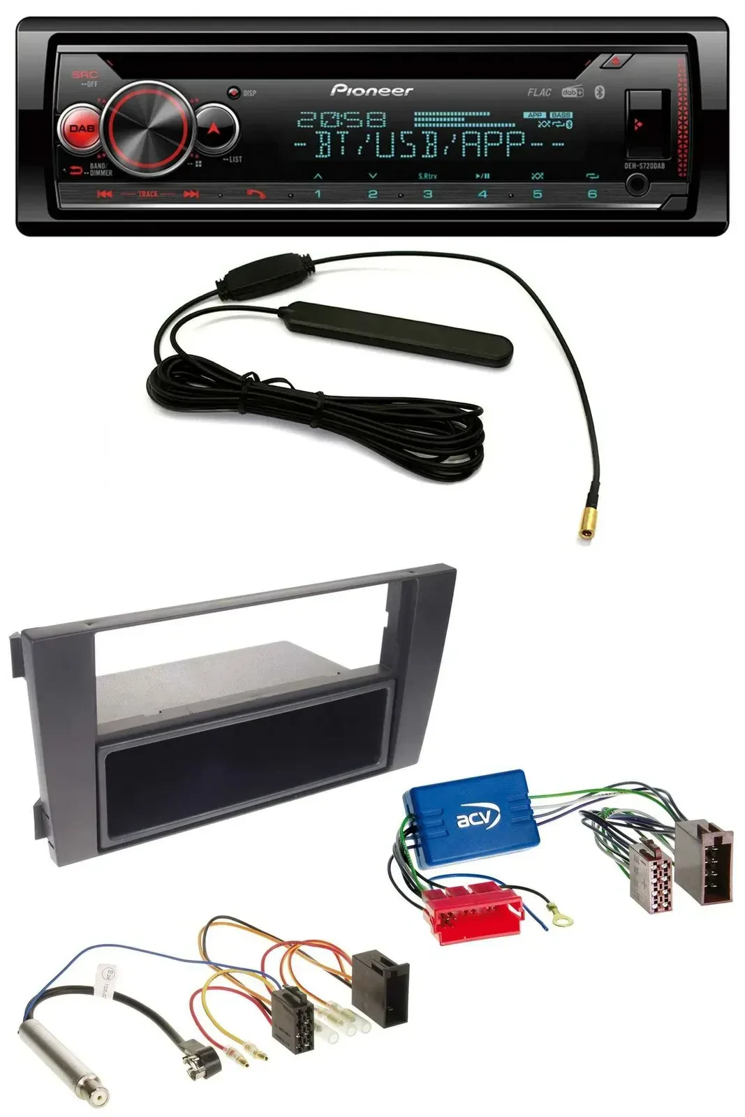 Автомагнитола Pioneer для Audi A6 C5 (2001–2005) Bluetooth, DAB, USB, CD, MP3