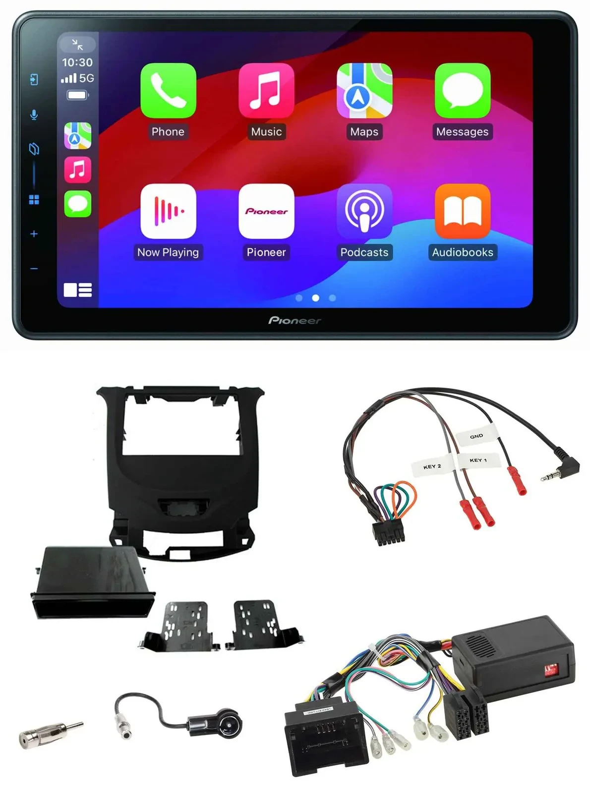 Pioneer Bluetooth 2DIN USB Lenkrad DAB Autoradio für Chevrolet Cruze ab 2016 kla