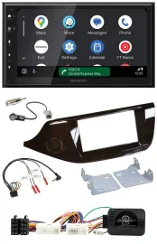 Kenwood DAB Bluetooth USB Lenkrad 2DIN Autoradio für Kia Ceed ab 2012 glänzend o
