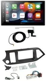 Pioneer MP3 USB Bluetooth DAB 2DIN Autoradio für Kia Picanto ab 11 ohne Start-St