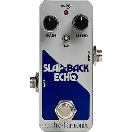 Педаль эффектов для электрогитары Electro-Harmonix SLAP-BACK ECHO Analog Delay Effects Pedal Silver and Blue