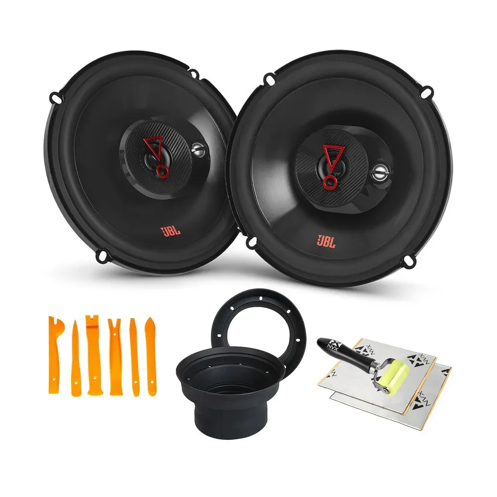 JBL Stage3 637F 90W 6.5" Coaxial Car Speakers w/ NVX Install Kit