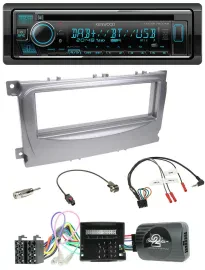 Kenwood Lenkrad Bluetooth DAB USB CD Autoradio für Ford S-Max Mondeo Can-Bus 07-