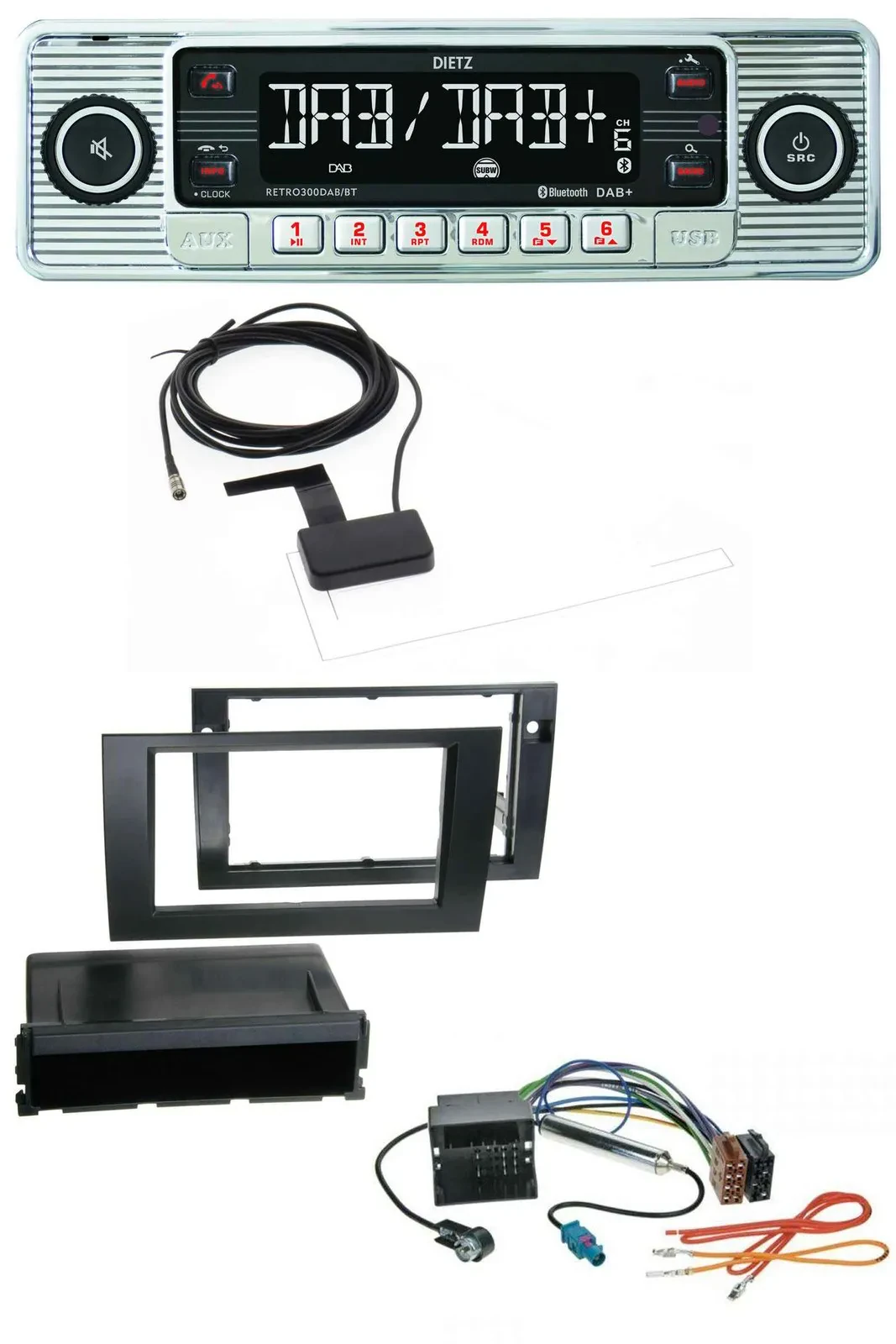 Dietz Bluetooth USB MP3 DAB Autoradio für Audi A4 01-08 B6 B7 Symphony Quadlock