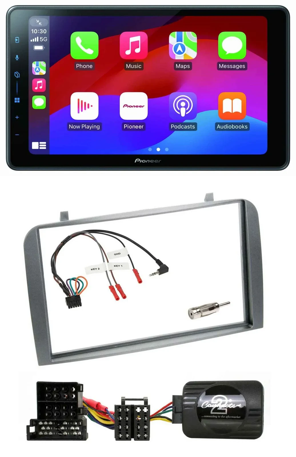 Pioneer Bluetooth 2DIN USB Lenkrad DAB Autoradio für Alfa Romeo GT 147 2000-2008