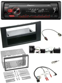 Автомагнитола для Ford Kuga 2008–2012 Pioneer 1-DIN, DAB, USB, MP3, черная, поддержка управления на руле