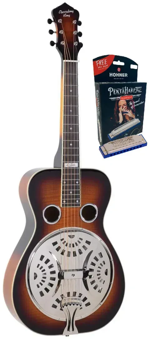 Резонаторная гитара Recording King Phil Leadbetter Squareneck (набор) с Hohner Pentaharp