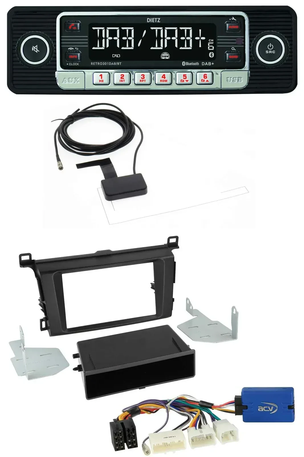 Dietz DAB Bluetooth USB MP3 Autoradio für Toyota RAV-4 (ab 2013)