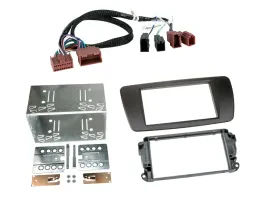 Radioblende Set Doppel DIN Autoradio für Seat Ibiza 08-15 nitschwarz inkl. Schal