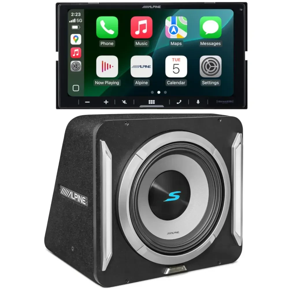 Автомагнитола Alpine ILX-W770 7", 2 DIN (набор) с 12" сабвуфером (закрытый корпус)
