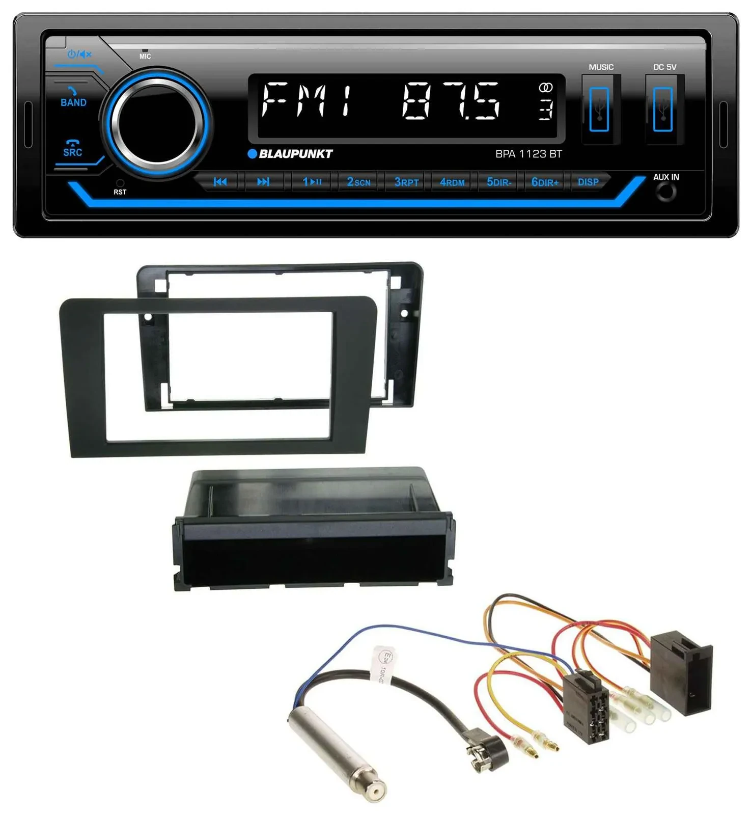 Blaupunkt MP3 Bluetooth USB AUX Autoradio für Audi A3 (8P 03-06) Symphony ISO
