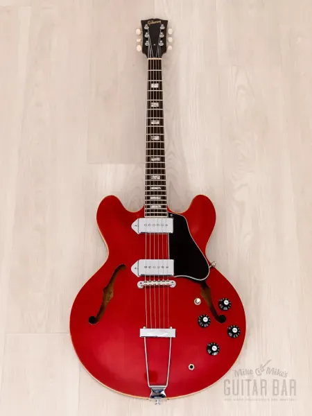 Электрогитара полуакустическая Gibson ES-330 TDC Hollow P90 Sparkling Burgundy w/case USA 1968